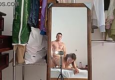 I lay down to sleep, didn't think twice, and rode his dick in homemade setting.