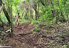 Exhibitionist in forest brings intense gift for you lovers