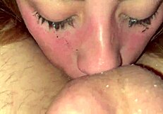 sloppy blowjob halloween with choking gagging.