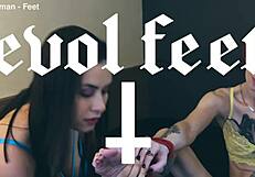 Foot obsession looks adorable in this submissive scene.