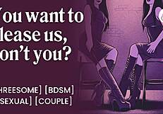 Femdom Disciplines Submissive Boyfriend: Give Us An Orgasm To Cum!