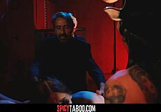 intense public threesome with rough anal and blowjob emotions