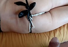 Two Huge Cumshots On My Stepmom's Big Ass In Matching Lingerie!