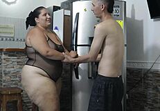 Sex in Kitchen with Stepmother Intriguing Contrast