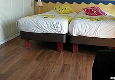 a dominatrix guard with big tits catches us and wants to suck us to avoid the police