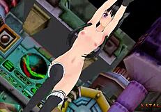 Yukari Katsubari strips during boss fight