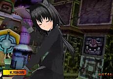 Yukari Katsubari strips during boss fight