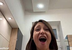 Talia Mint Feels Intense Pleasure In The Kitchen