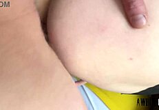 My Neighbors New Wife Gets Her Tight Ass And Stretches Herself With A Thick Cock