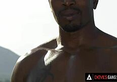 Angelina Diamanti Sucks And Fucks Four Hard Cocks In Interracial Gangbang