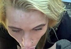 Real Hooker Takes A Facial