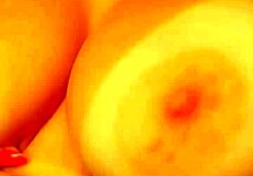 brunette engaging in extreme teasing with tits and butt plug