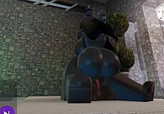 Lesbians playing and having fun together