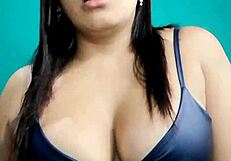 My girlfriend relaxes in her school's bedroom