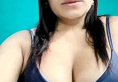 My girlfriend relaxes in her school's bedroom