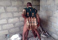 street boy lures orange seller inside uncompleted building and fucks her till he cums