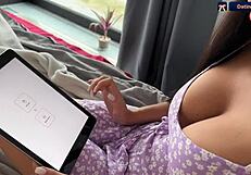 Step Sister's First Sex App Adventure with Brother