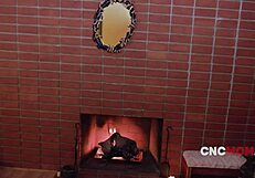 in the snowy realm, freeuse queen and snowhite fuck the lucky elf passionately