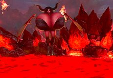 maggie wishing happy halloween with huge tits