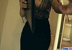 Real estate agent pounded in many poses with deepthroat and rough monster cock.