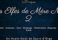 french elves whisper dirty secrets while squirting wildly in mother noel's lair