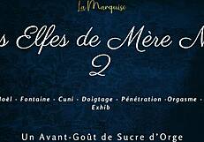 french elves whisper dirty secrets while squirting wildly in mother noel's lair