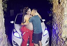 pregnant mechanic receives sausage in exchange for her payment - full video