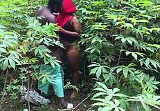 Stepmom receives rough backdoor gift in bushy Christmas scene.