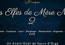 french elves whisper dirty secrets while squirting wildly in mother noel's lair