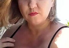 african woman exposes on beach