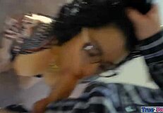 Real estate agent pounded in many poses with deepthroat and rough monster cock.