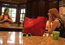 Lesbians use sex toys for anal play and hard orgasms