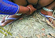 Jungle Fun With Indian Beauty In Forest Outdoor Setting