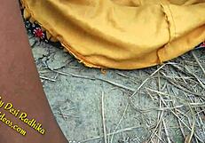 Jungle Fun With Indian Beauty In Forest Outdoor Setting