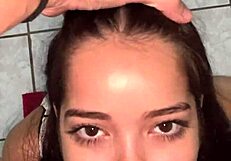 Sucking Wellington Prado's veiny cock, leaving it wet before penetration.