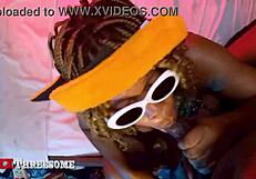 Can my hijab roommate handle this big cock in our dorm threesome?