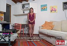 i'm claufit, a fit peruvian milf in casting