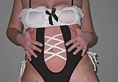 Blonde stepsister getting fucked while I watch eagerly