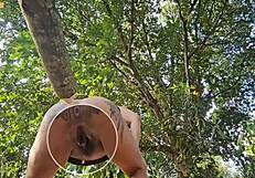 Girl In Forest Pees And Wants Log In Ass – I Saw It All!