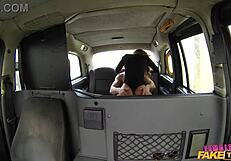 Female Fake Taxi - British Milf Brunette Gives Her Passenger a Rimjob and Fingers His Ass