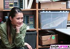 Shoplifting Teen 18+ Chooses Big Cock Over Cops!