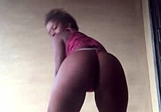 Crazy bitch twerks her big ass everywhere.