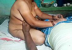 Indian housewife with big ass bent over in doggystyle position in the dorm with her husband