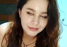 Cute chubby girl rides your cock in her bedroom 😍