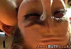 Hot Assed Whore With Small Tits Boldly Throats Toy