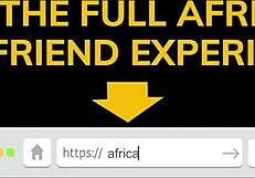 My ebony girlfriend sucking big ivory cock in safari camper van