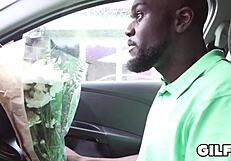 older mature plumper nana kneels to fuck black man