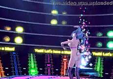 Hatsune Miku is featured in a nude bunny costume for the Project Diva age again mod.