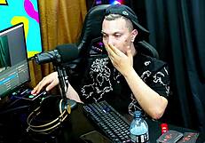 Victoria Camargo's Hairy Pussy Peeks on Podcast Table