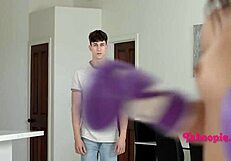 Boxer Babes Bone Step Bro In Taboo Threesome